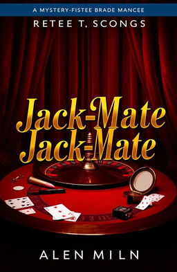 A captivating retro-style book cover for a mystery-romance novel titled "Jack-Mate