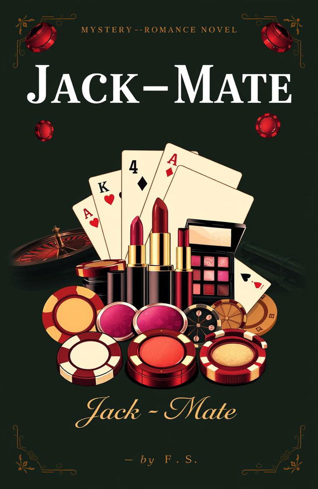 A captivating retro-style book cover for a mystery-romance novel titled "Jack—Mate"