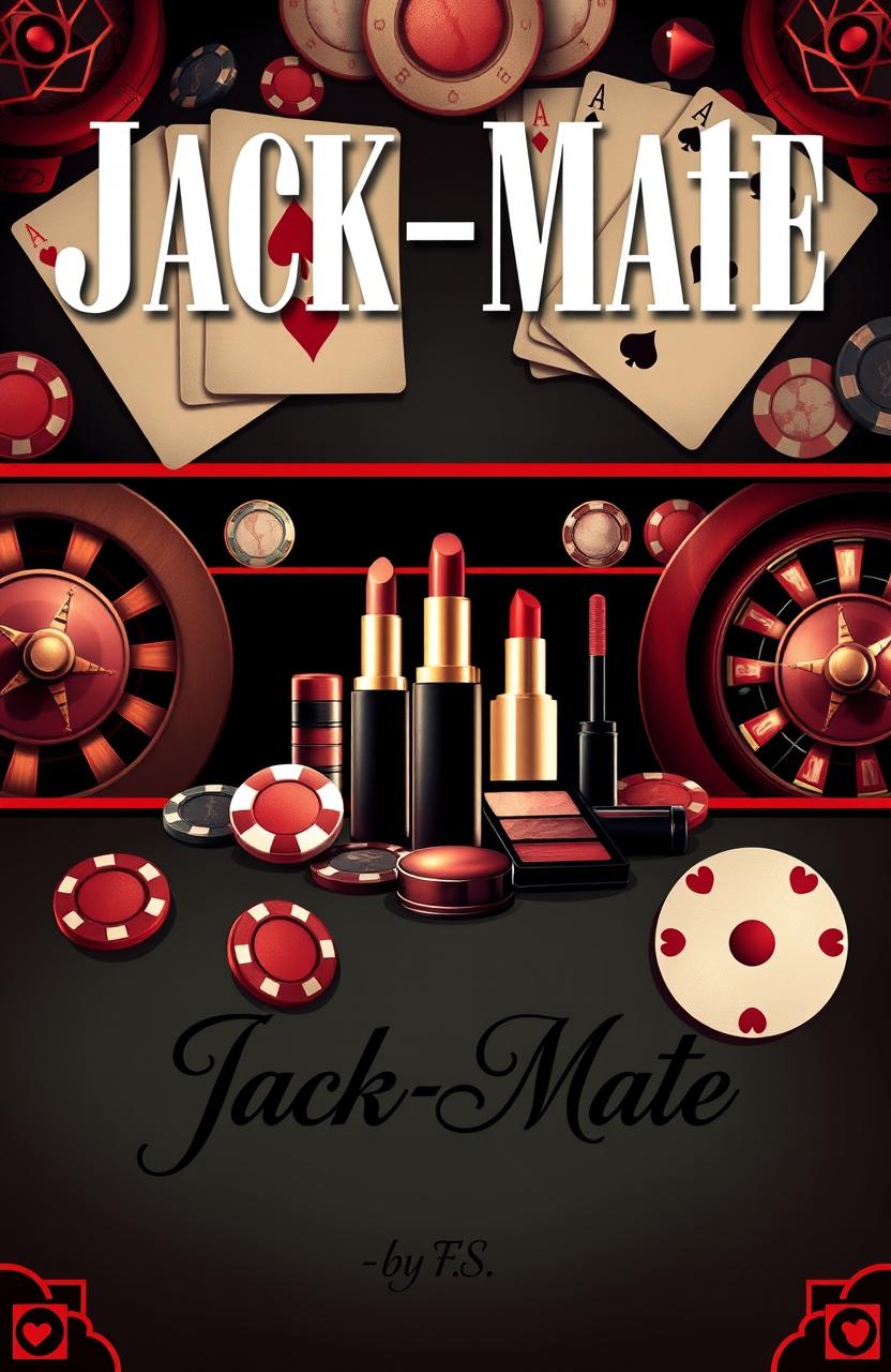 A captivating retro-style book cover for a mystery-romance novel titled "Jack—Mate"