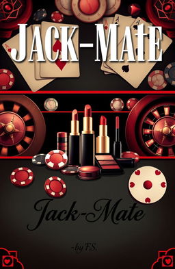 A captivating retro-style book cover for a mystery-romance novel titled "Jack—Mate"