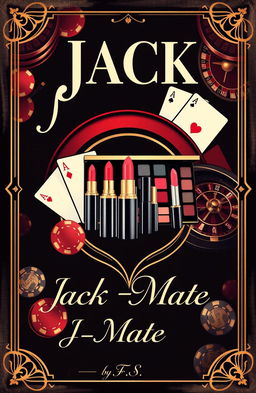 A captivating retro-style book cover for a mystery-romance novel titled "Jack—Mate"