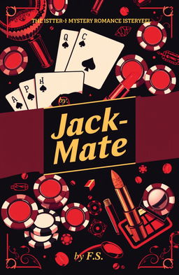 A captivating retro-style book cover for a mystery-romance novel titled "Jack-Mate"