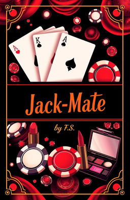 A captivating retro-style book cover for a mystery-romance novel titled "Jack-Mate"