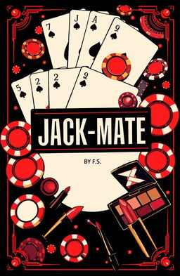 A captivating retro-style book cover for a mystery-romance novel titled "Jack-Mate"