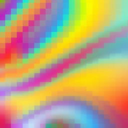 A vibrant and colorful abstract background with clear pixels, showcasing a blend of rich hues like blue, red, green, and yellow