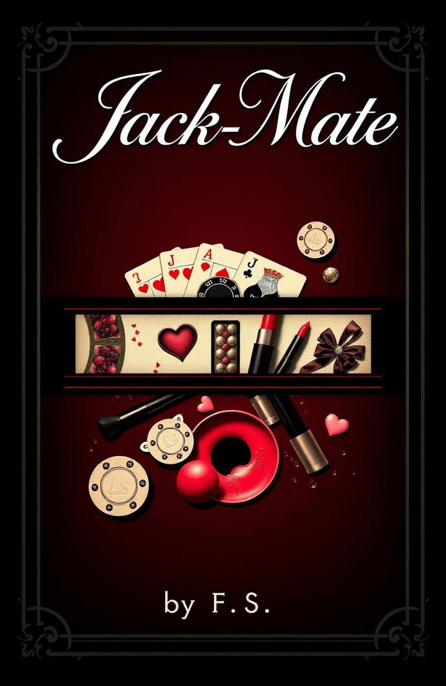 A captivating retro-style book cover for a mystery-romance novel titled "Jack-Mate"