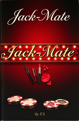 A captivating retro-style book cover for a mystery-romance novel titled "Jack-Mate"