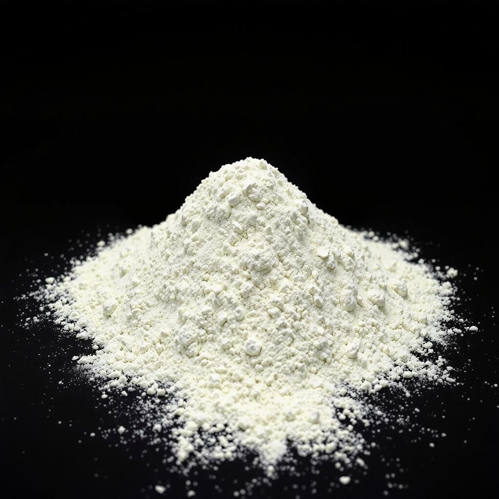 A heap of Pul Bieber powder spilled on the ground, with nothing else in the image
