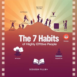 A motivational poster design for a short film titled 'The 7 Habits of Highly Effective People'