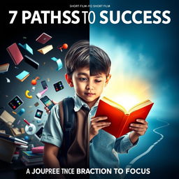 A captivating poster for a short film titled '7 Paths to Success'