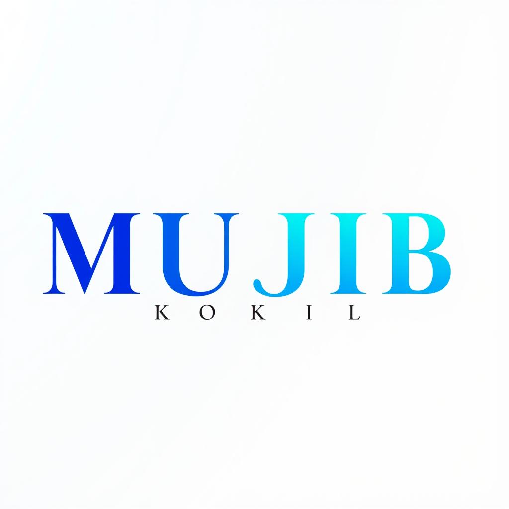 The name 'MUJIB KOKIL' presented in elegant, modern typography that is similar in styling to the original font used for 'MOJIB KUKIL'