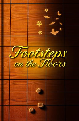 A visually captivating book cover design for a poetry book titled 'Footsteps on the Floors'