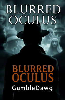 A book cover for 'Blurred Oculus', featuring a broken lens symbolizing obscurity and distorted vision