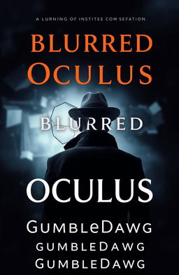A book cover for 'Blurred Oculus', featuring a broken lens symbolizing obscurity and distorted vision