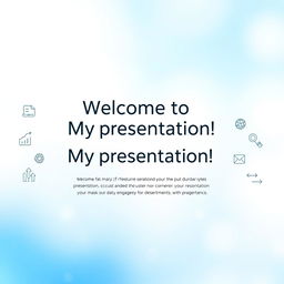 Welcome to my presentation page! The design features a clean and modern layout with a bright, inviting color scheme