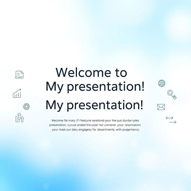 Welcome to my presentation page! The design features a clean and modern layout with a bright, inviting color scheme