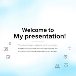 Welcome to my presentation page! The design features a clean and modern layout with a bright, inviting color scheme