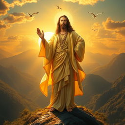 A powerful and majestic representation of a divine figure symbolizing motivation and inspiration