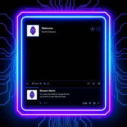 A vibrant and dynamic Twitch overlay design that features a modern, sleek aesthetic suitable for a gaming channel