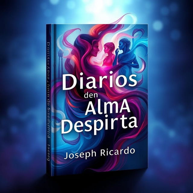 Book cover for 'Diarios de un Alma Despierta' by Joseph Ricardo, featuring an abstract theme of souls