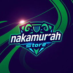 A dynamic and vibrant esports logo design for the brand name 'nakamurah