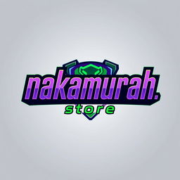 A dynamic and vibrant esports logo design for the brand name 'nakamurah