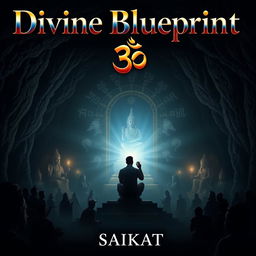 A captivating book cover for 'Divine Blueprint', featuring the title in bold, metallic letters prominently displayed at the top