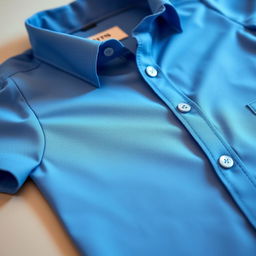 A close-up image of a stylish and modern shirt designed for men