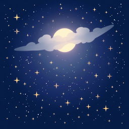 A captivating and vibrant starry night sky, filled with numerous twinkling stars, constellations, and a subtle gradient of deep blues and purples
