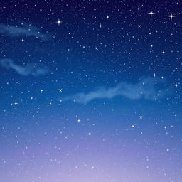 A captivating and vibrant starry night sky, filled with numerous twinkling stars, constellations, and a subtle gradient of deep blues and purples