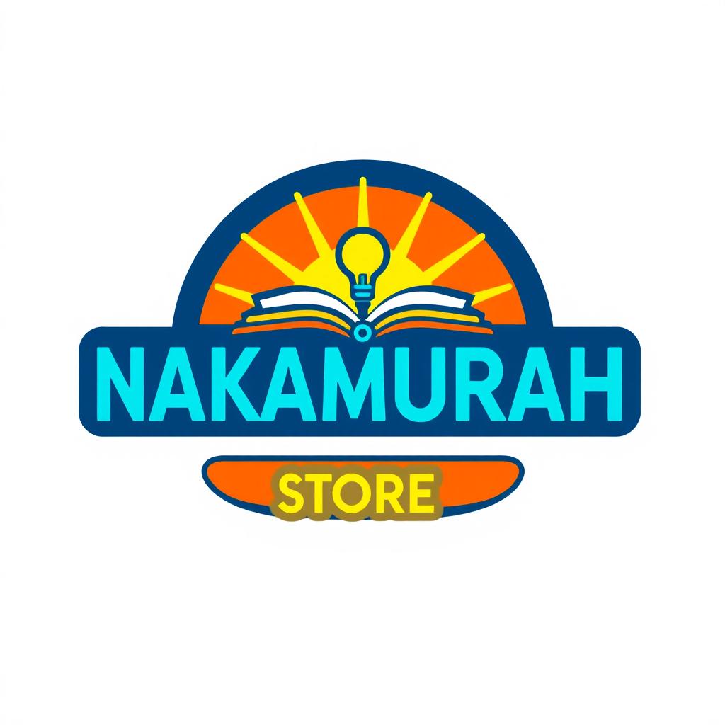 Design a logo for a youth-focused learning and teaching brand named 'NAKAMURAH STORE'