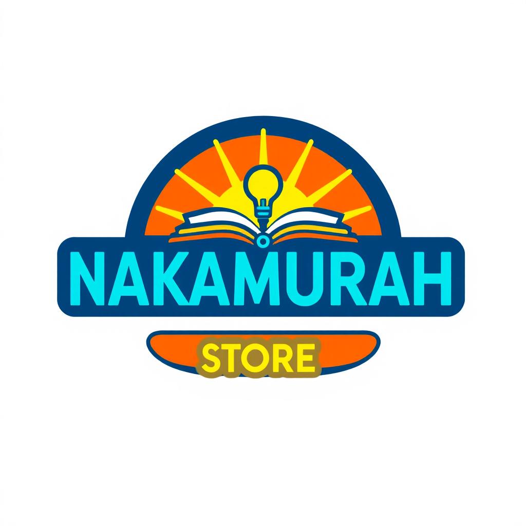 Design a logo for a youth-focused learning and teaching brand named 'NAKAMURAH STORE'