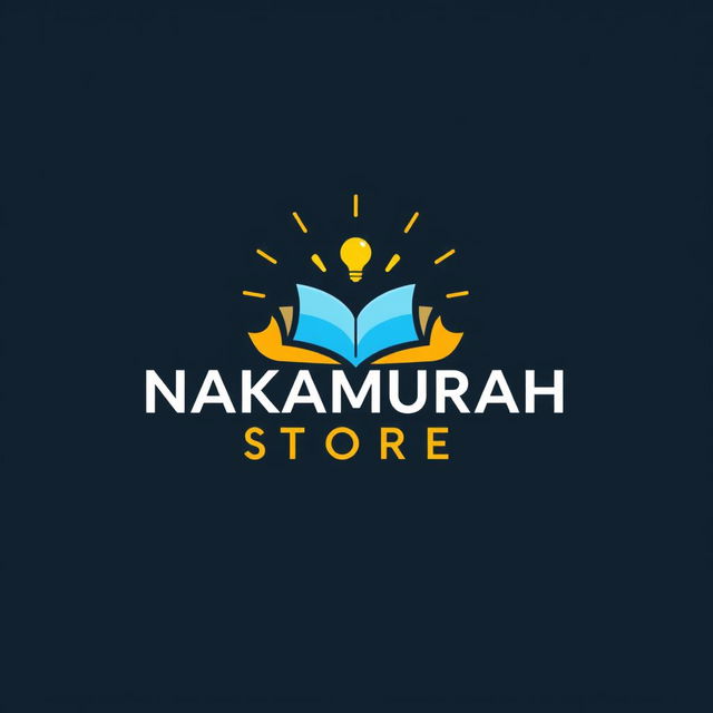 Design a logo for a youth-focused learning and teaching brand named 'NAKAMURAH STORE'