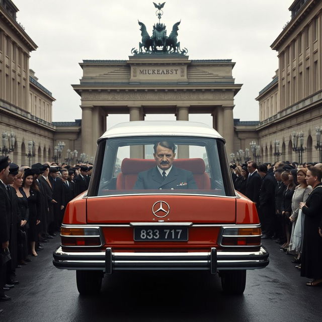 A grand and imposing scene set in Berlin in 1978, depicting an alternate history where Germany has won World War II