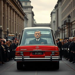 A grand and imposing scene set in Berlin in 1978, depicting an alternate history where Germany has won World War II