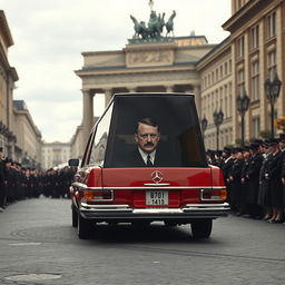 A grand and imposing scene set in Berlin in 1978, depicting an alternate history where Germany has won World War II