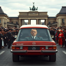 A grand and imposing scene set in Berlin in 1978, depicting an alternate history where Germany has won World War II