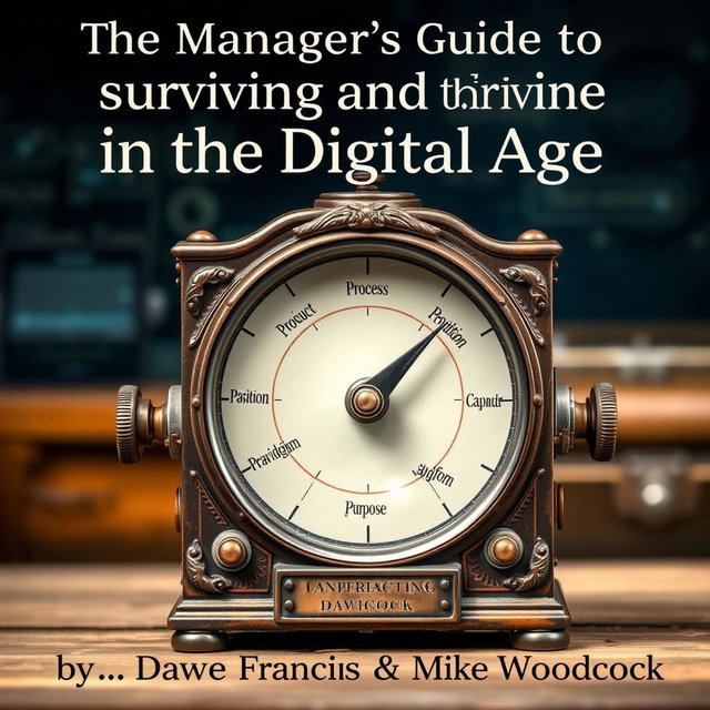 An antique shot machine prominently featured in the center of the image, showcasing a movable pointer selecting one of the seven positions: Product, Process, Position, Paradigm, Provisioning, Platform, Purpose