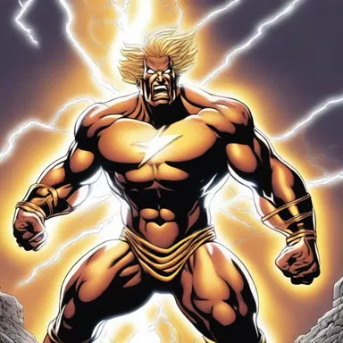 The superhero in the Greco-Roman comic had the power to control lightning, just like Zeus.