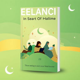 A book cover design for 'Freelancing: In Search Of Halal Income'