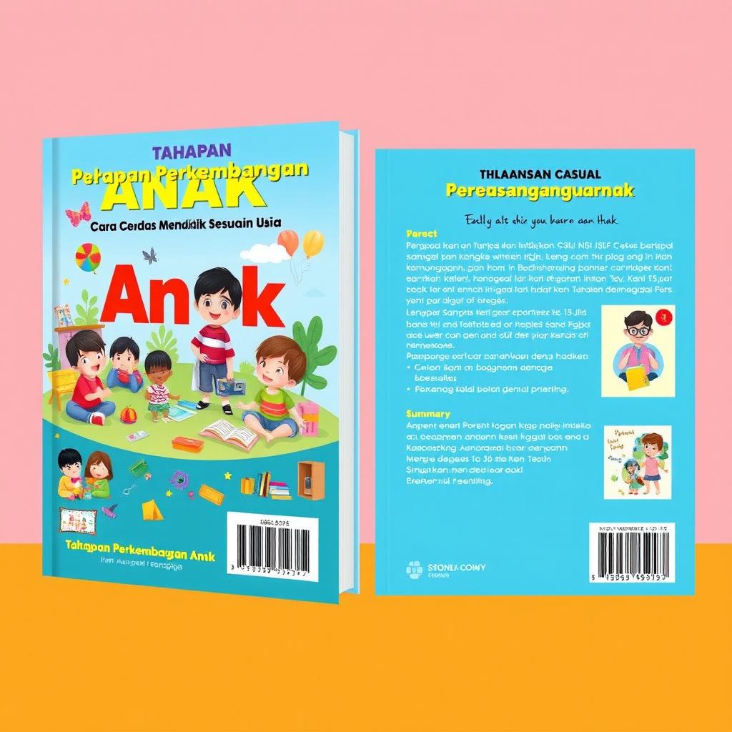 A book cover design for 'Tahapan Perkembangan Anak: Cara Cerdas Mendidik Sesuai Usia'