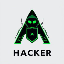 A sleek and modern hacker logo featuring the letter 'A' prominently displayed