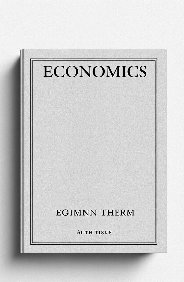 An elegant and minimalist book cover for an economics textbook