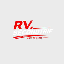 A sleek and modern logo design for a shoe shop featuring the name 'RV_SECONDTRIF'