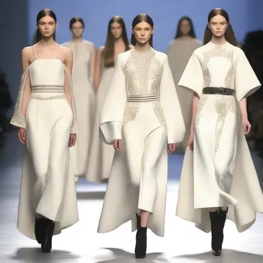 The designer showcased a gregorian-inspired collection on the runway.