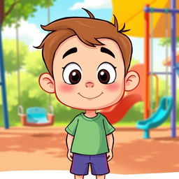 A cartoon-style illustration of a 10-year-old child with a neutral expression, mouth closed, not showing teeth or tongue