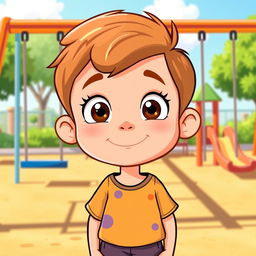 A cartoon-style illustration of a 10-year-old child with a neutral expression, mouth closed, not showing teeth or tongue