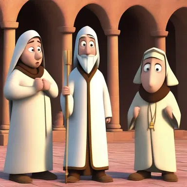 The animated film featured characters dressed in gregorian attire.