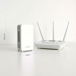 A high-quality slider image depicting a modern modem and router setup, showcasing their sleek designs and functionality