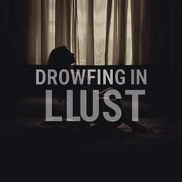 A visually striking image with a transparent background featuring the title 'Drowning in Lust' prominently displayed